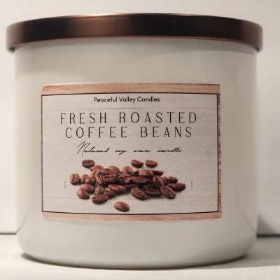 Fresh Roasted Coffee Beans candle by Peaceful Valley Candle Co.